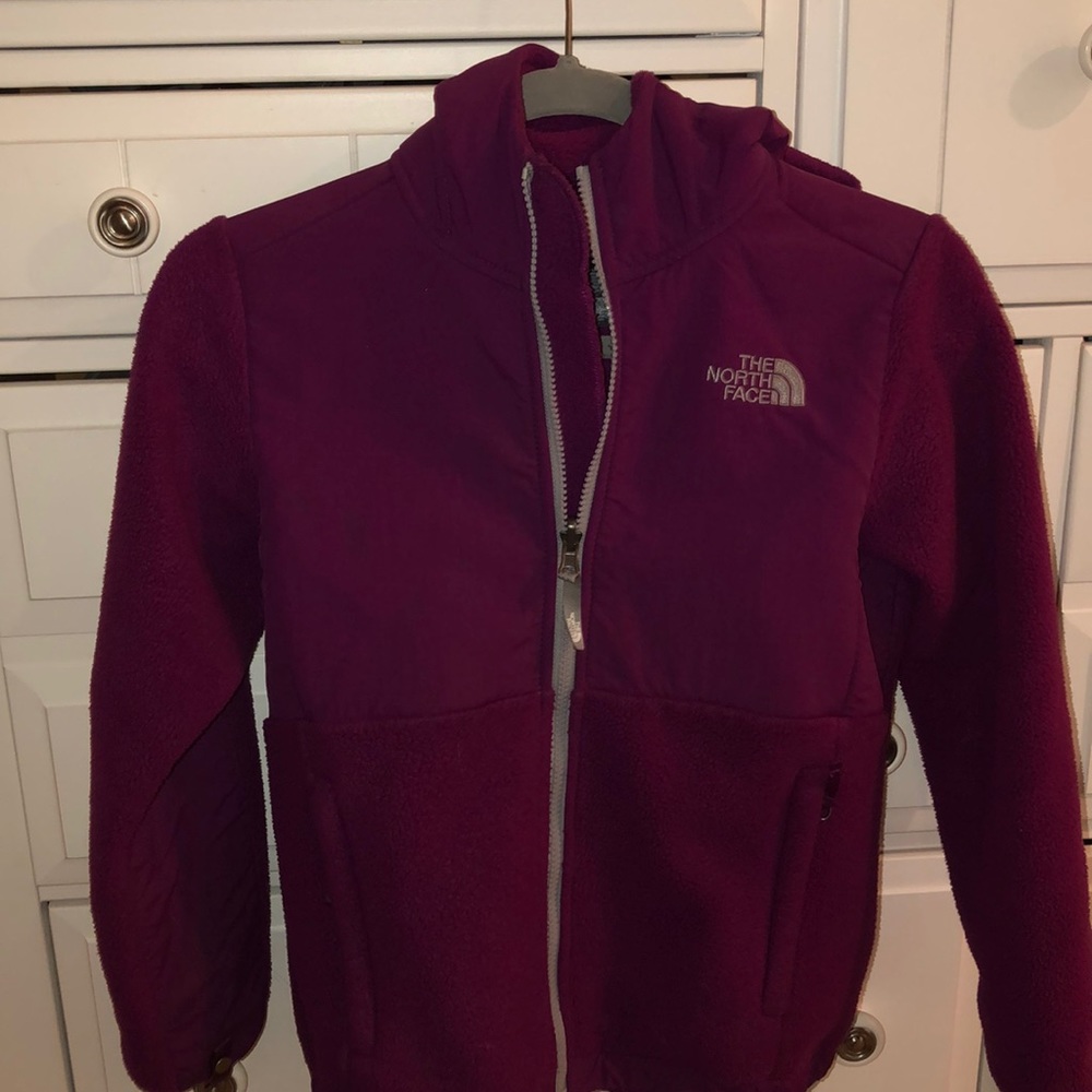 Purple north face jacket
